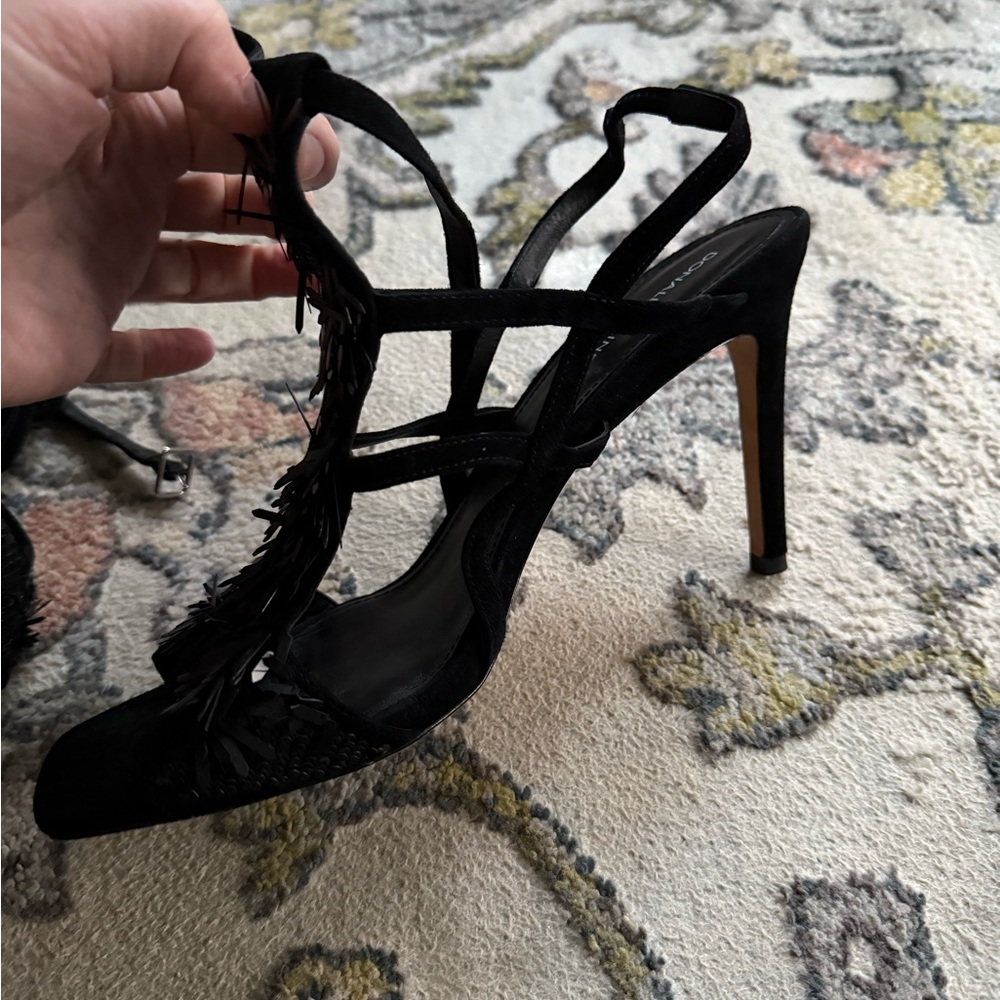 Donald J. Pliner Black Strappy Heels - Picture 7 of 13